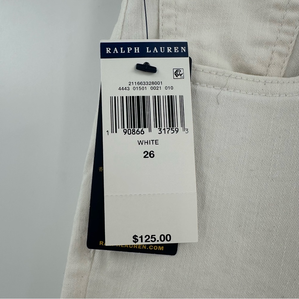 Ralph Lauren NWT The Tompkins Skinny Crop White Jeans Size 26 - Picture 8 of 16